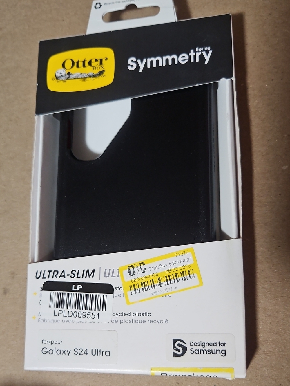 OtterBox GALAXY S24 ULTRA Symmetry Series Case: BLACK: NEW IN PACKAGE